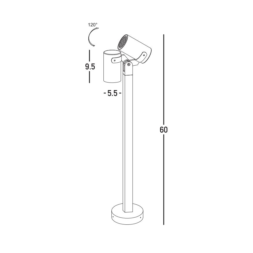 Zambelis E325 - Outdoor lamp 1xGU10/15W/230V IP54 anthracite