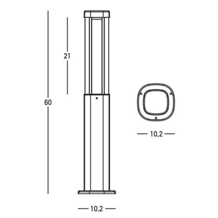 Zambelis E355 - LED Outdoor lamp LED/7W/230V 3000K IP54 anthracite