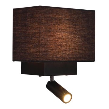Zambelis H59 - LED Wall lamp LED/3W + 1xE27/40W/230V black