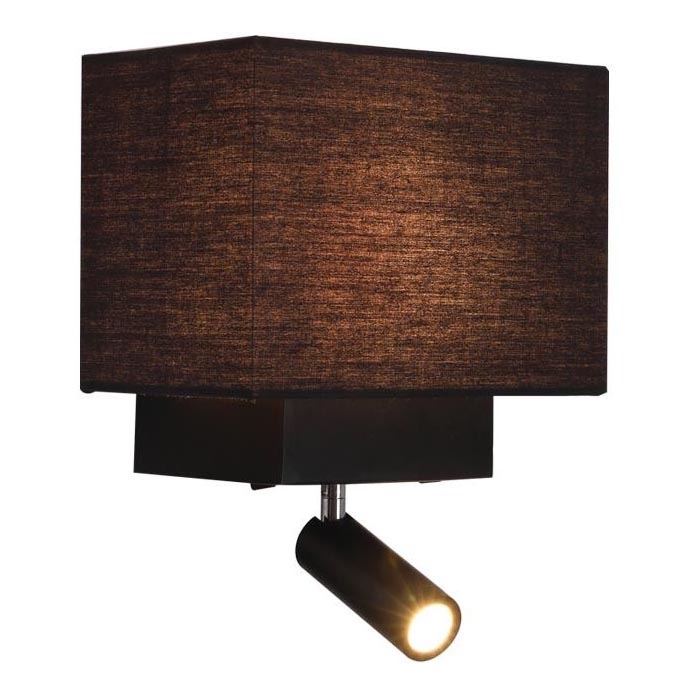 Zambelis H59 - LED Wall lamp LED/3W + 1xE27/40W/230V black