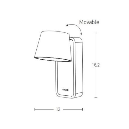 Zambelis H61 - LED Wall lamp LED/7W/230V brown