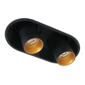 Zambelis Z11207-B - LED Recessed spotlight 2xLED/7W/230V CRI90 black