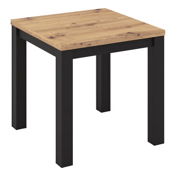 ZARO Extendable Dining Table 80/160x80 cm Artisan Oak/Black