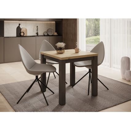 ZARO Extendable Dining Table 80/160x80 cm Artisan Oak/Black
