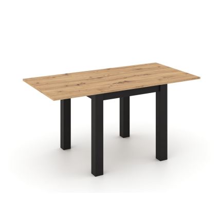 ZARO Extendable Dining Table 80/160x80 cm Artisan Oak/Black