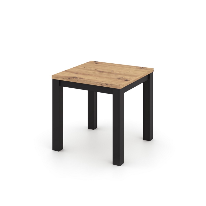 ZARO Extendable Dining Table 80/160x80 cm Artisan Oak/Black