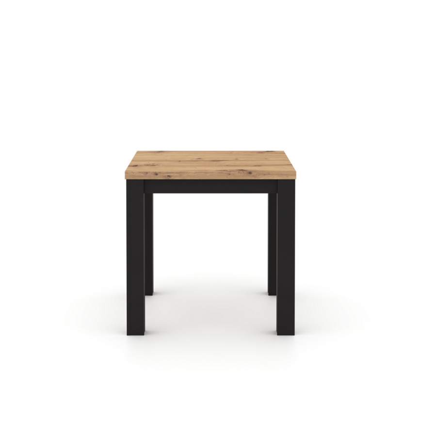 ZARO Extendable Dining Table 80/160x80 cm Artisan Oak/Black
