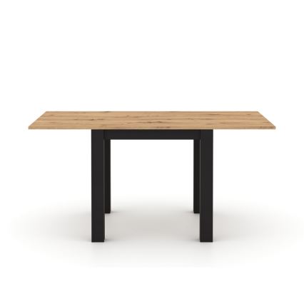 ZARO Extendable Dining Table 80/160x80 cm Artisan Oak/Black