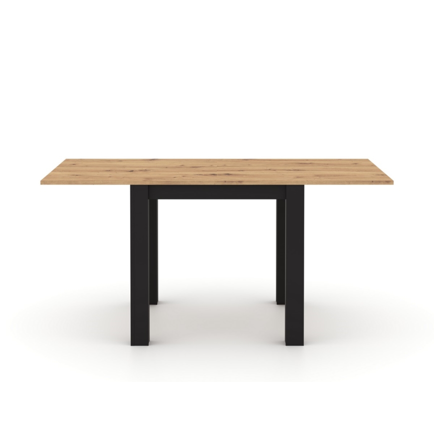 ZARO Extendable Dining Table 80/160x80 cm Artisan Oak/Black