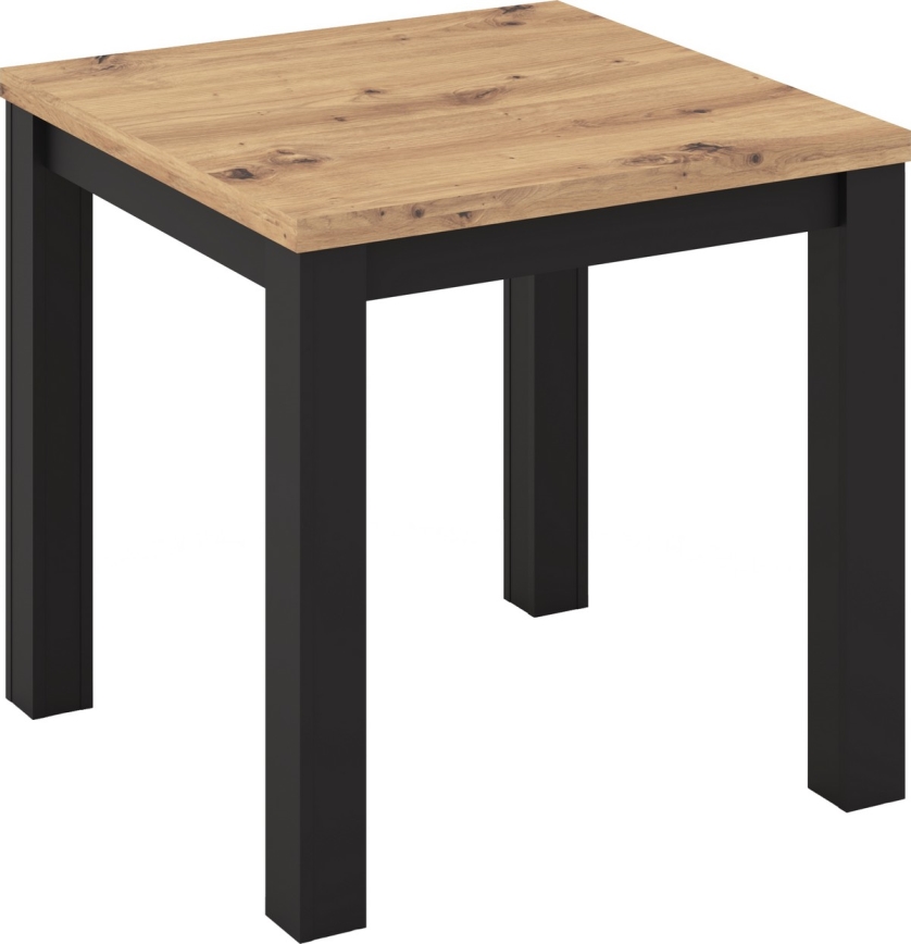 ZARO Extendable Dining Table, Artisan Oak/Black