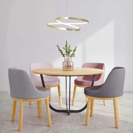 ZEFIRA LED cable pendant lamp, LED/40W/230V, 4000K, diam. 50 cm, gold