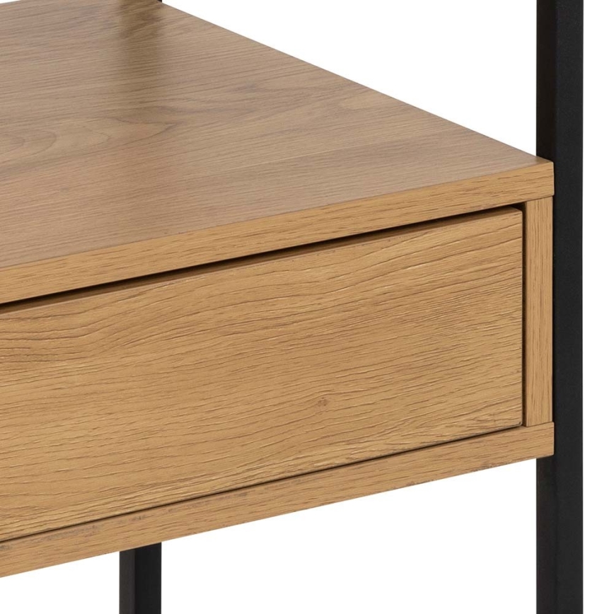 ZEIN Bedside Table Oak/Black