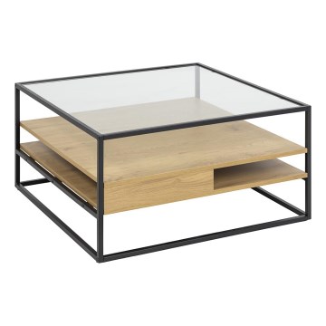ZEIN Oak/Black Coffee Table