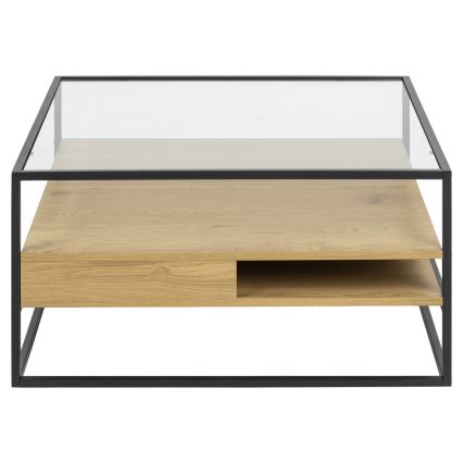 ZEIN Oak/Black Coffee Table