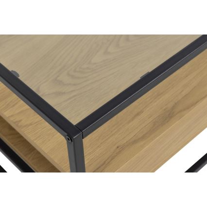 ZEIN Oak/Black Coffee Table