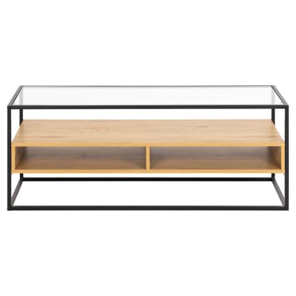 ZEIN TV Stand, Oak/Black
