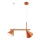 ZELTA Cable Pendant Light 2xE27/15W/230V Orange