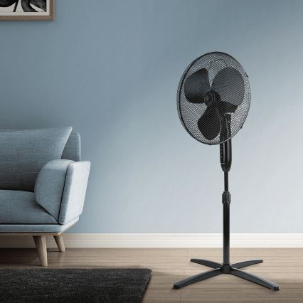 ZEVENTI - FLOW 40W/230V Pedestal Fan, Black
