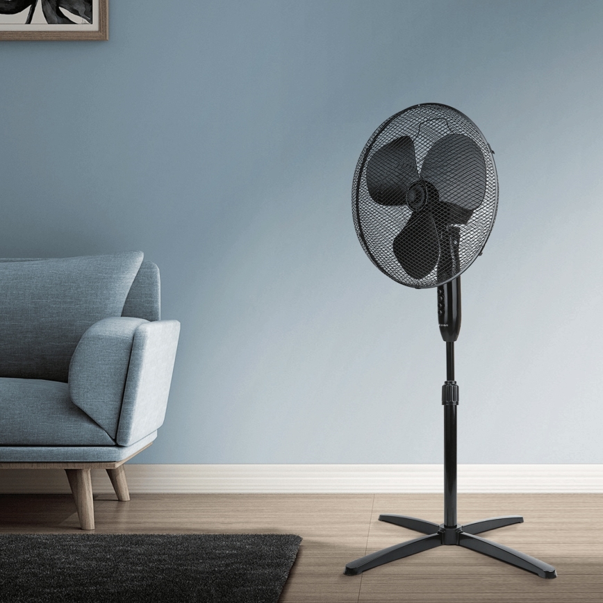 ZEVENTI - FLOW 40W/230V Pedestal Fan, Black