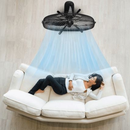 ZEVENTI - FLOW 40W/230V Pedestal Fan, Black