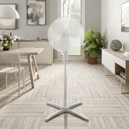 ZEVENTI - FLOW Pedestal Fan 45W/230V 120 cm White