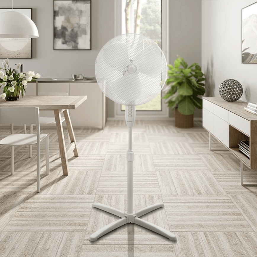 ZEVENTI - FLOW Pedestal Fan 45W/230V 120 cm White