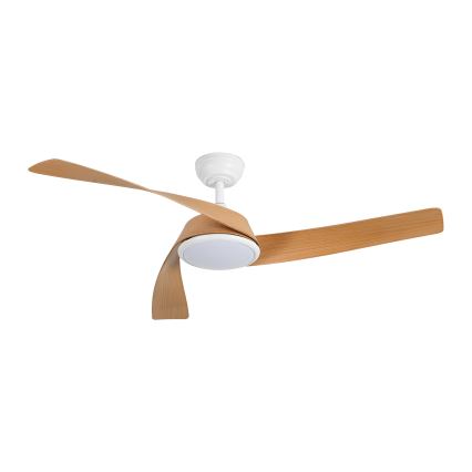 ZEVENTI - AERYS LED Dimmable Ceiling Fan LED/24W/230V 3000/4000/6000K Tuya Wi-Fi White/Oak + Remote Control