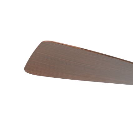 ZEVENTI - AERYS LED Dimmable Ceiling Fan LED/24W/230V 3000/4000/6000K Wi‑Fi Tuya Black/Walnut + Remote Control