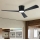 ZEVENTI - AUREX Dimmable LED Ceiling Fan, 24W/230V, 3000/4000/6000K, Tuya Wi‑Fi, Black + Remote Control