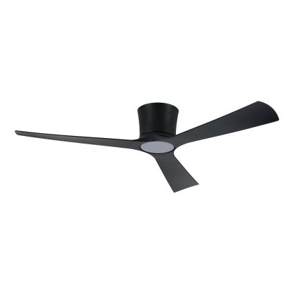 ZEVENTI - AUREX Dimmable LED Ceiling Fan, 24W/230V, 3000/4000/6000K, Tuya Wi‑Fi, Black + Remote Control