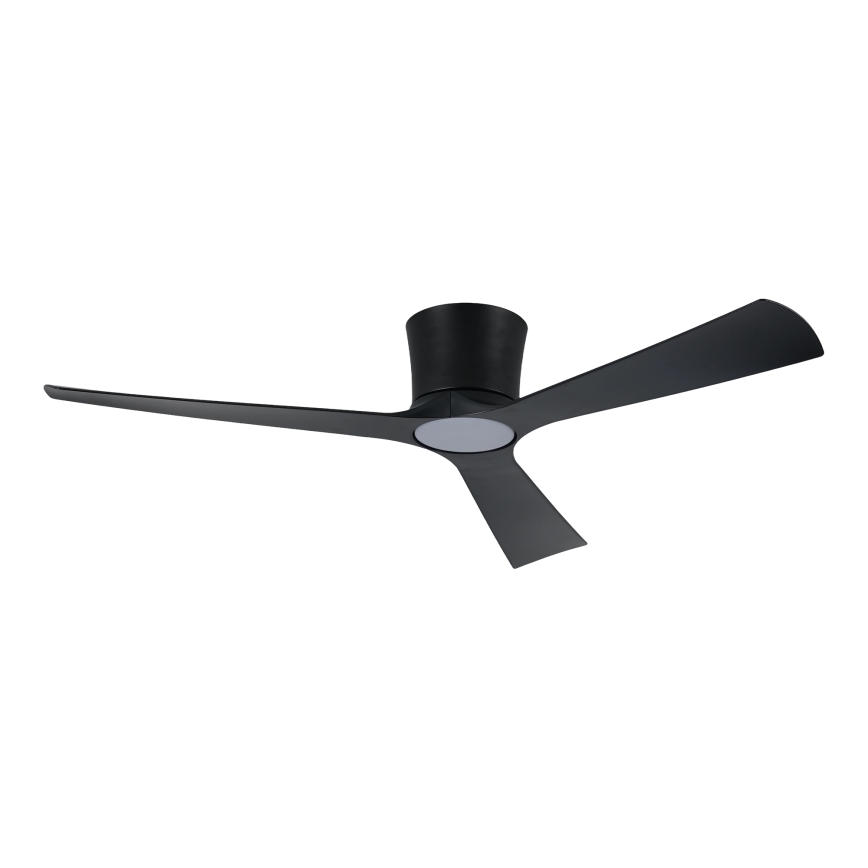 ZEVENTI - AUREX Dimmable LED Ceiling Fan, 24W/230V, 3000/4000/6000K, Tuya Wi‑Fi, Black + Remote Control