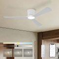 ZEVENTI - AUREX LED Dimmable Ceiling Fan LED/24W/230V 3000/4000/6000K Wi-Fi Tuya White + Remote Control