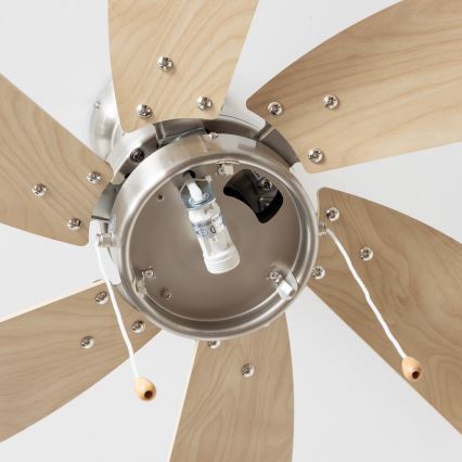 ZEVENTI - Ceiling fan FAMARA 1xE14/60W/230V beige