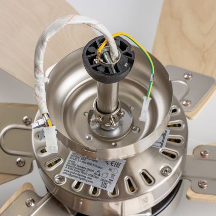 ZEVENTI - Ceiling fan FAMARA 1xE14/60W/230V beige