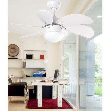 ZEVENTI - Ceiling fan FAMARA 1xE14/60W/230V white