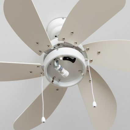ZEVENTI - Ceiling fan FAMARA 1xE14/60W/230V white