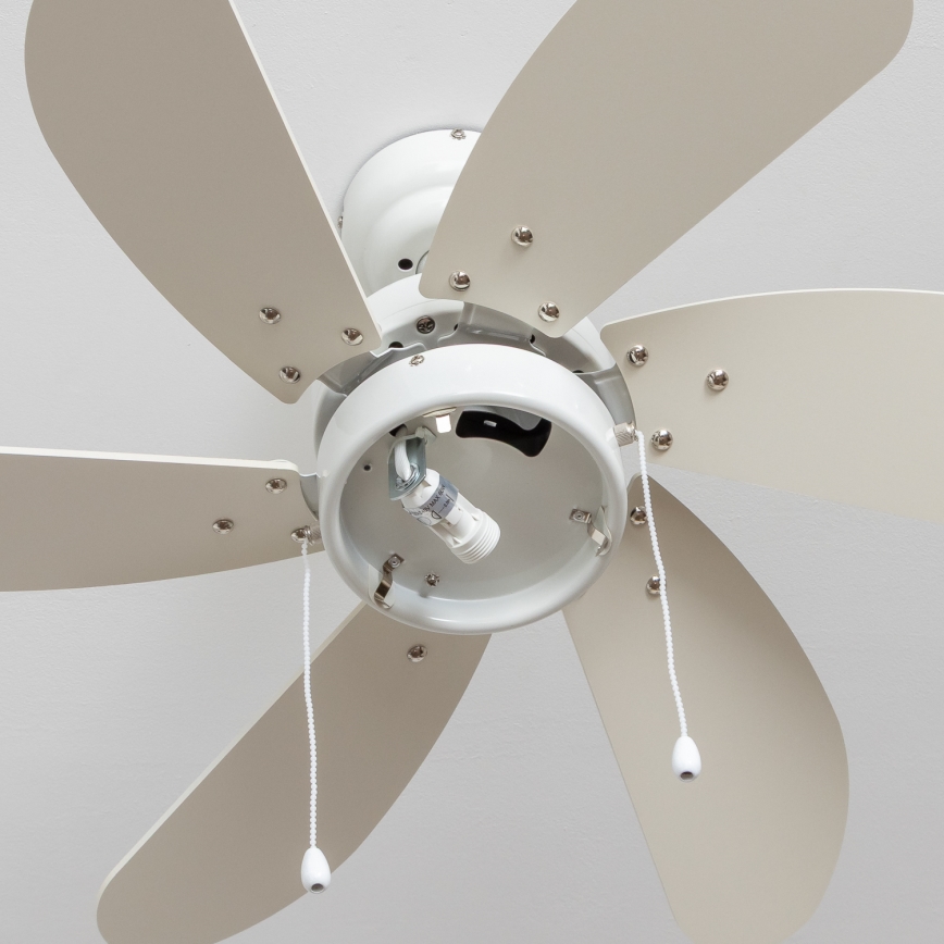 ZEVENTI - Ceiling fan FAMARA 1xE14/60W/230V white