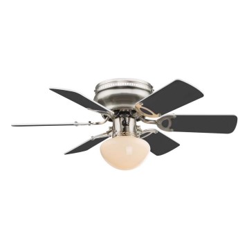 ZEVENTI - Ceiling fan GALDANA 1xE27/60W/230V grey/white