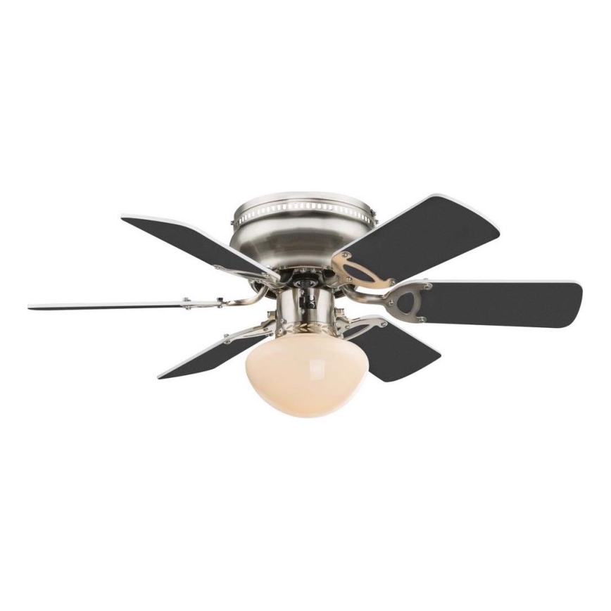 ZEVENTI - Ceiling fan GALDANA 1xE27/60W/230V grey/white