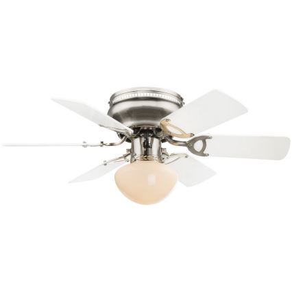 ZEVENTI - Ceiling fan GALDANA 1xE27/60W/230V grey/white