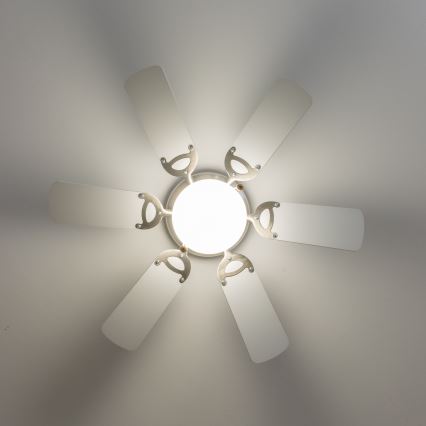 ZEVENTI - Ceiling fan GALDANA 1xE27/60W/230V grey/white