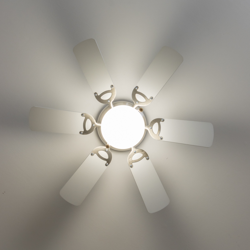 ZEVENTI - Ceiling fan GALDANA 1xE27/60W/230V grey/white