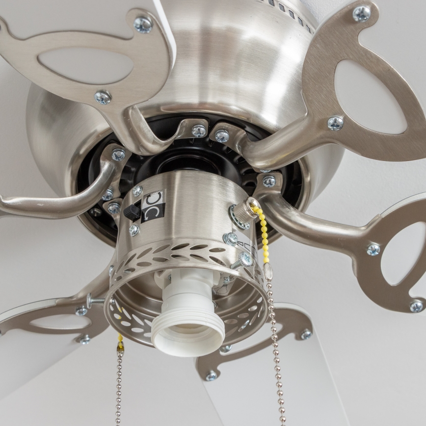 ZEVENTI - Ceiling fan GALDANA 1xE27/60W/230V grey/white