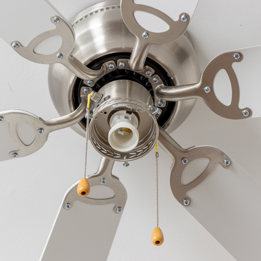 ZEVENTI - Ceiling fan GALDANA 1xE27/60W/230V grey/white