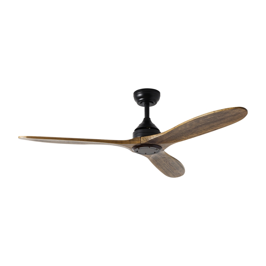 ZEVENTI - Ceiling fan LAURIA Wi-Fi Tuya black/oak + remote control