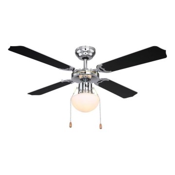 ZEVENTI - Ceiling fan NAVAGIO 1xE27/60W/230V black/white