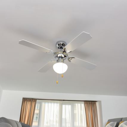ZEVENTI - Ceiling fan NAVAGIO 1xE27/60W/230V black/white
