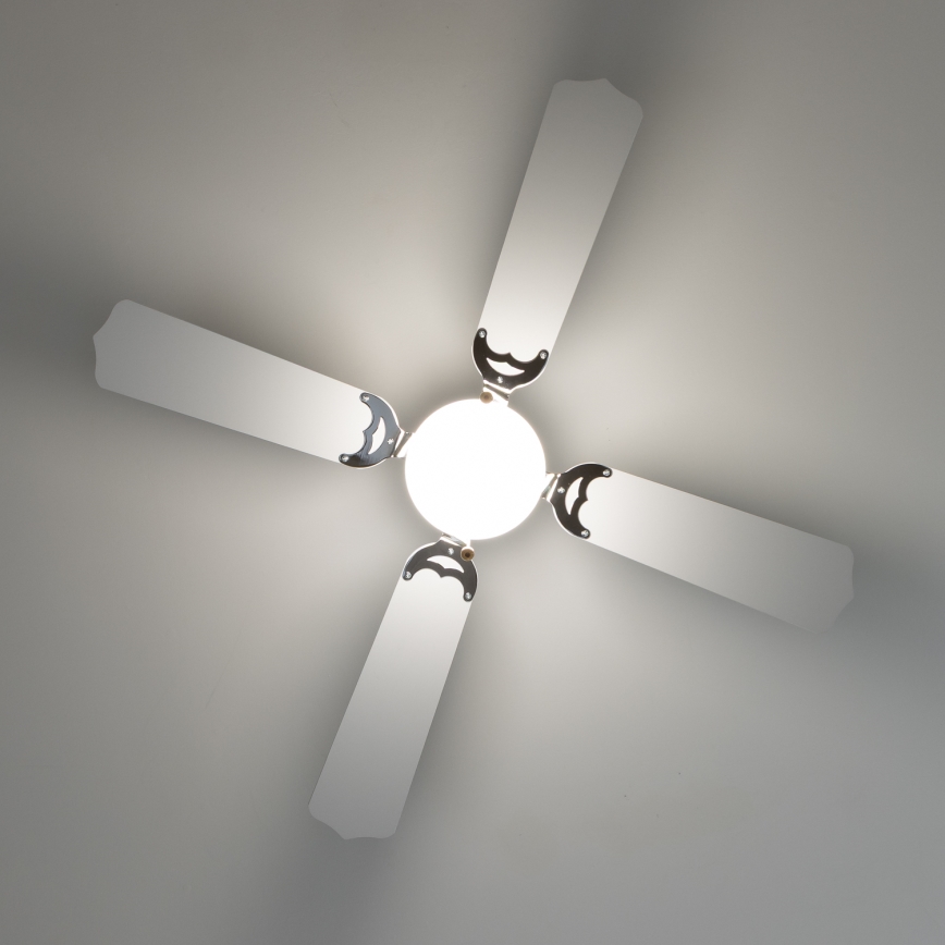 ZEVENTI - Ceiling fan NAVAGIO 1xE27/60W/230V black/white