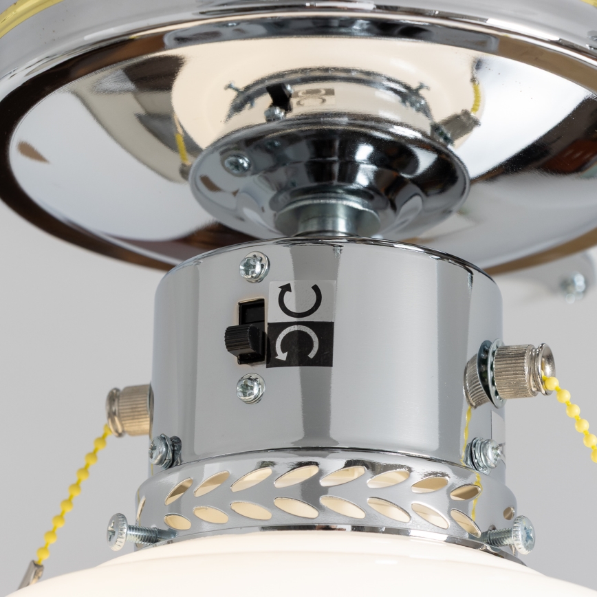 ZEVENTI - Ceiling fan NAVAGIO 1xE27/60W/230V black/white