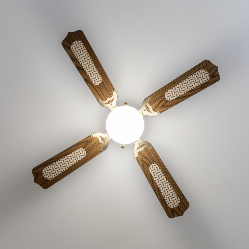ZEVENTI - Ceiling fan NAVAGIO 1xE27/60W/230V brown